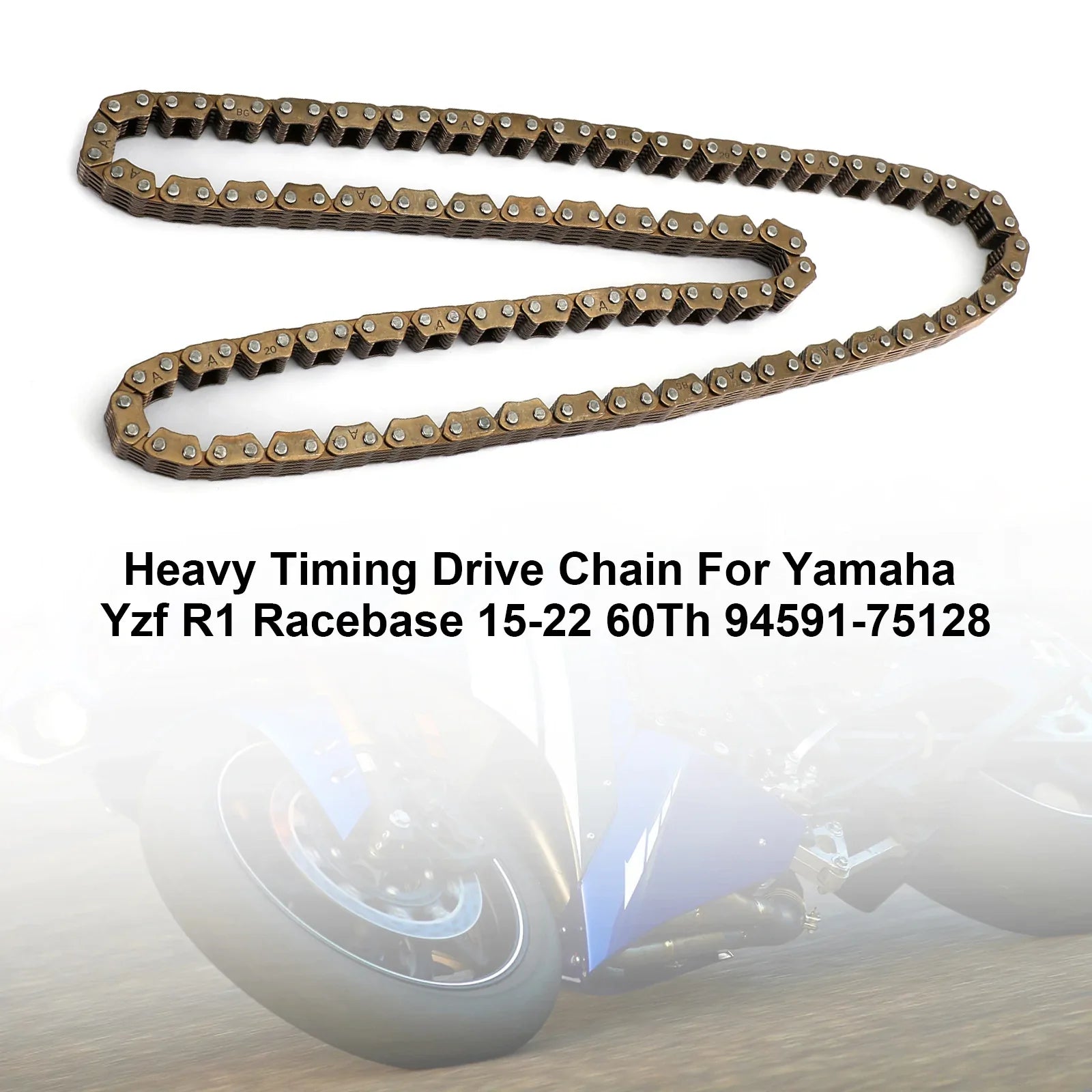 2015-2022 Yamaha Yzf R1 Racebase 60Th 94591-75128 Chaîne de transmission Chaîne robuste