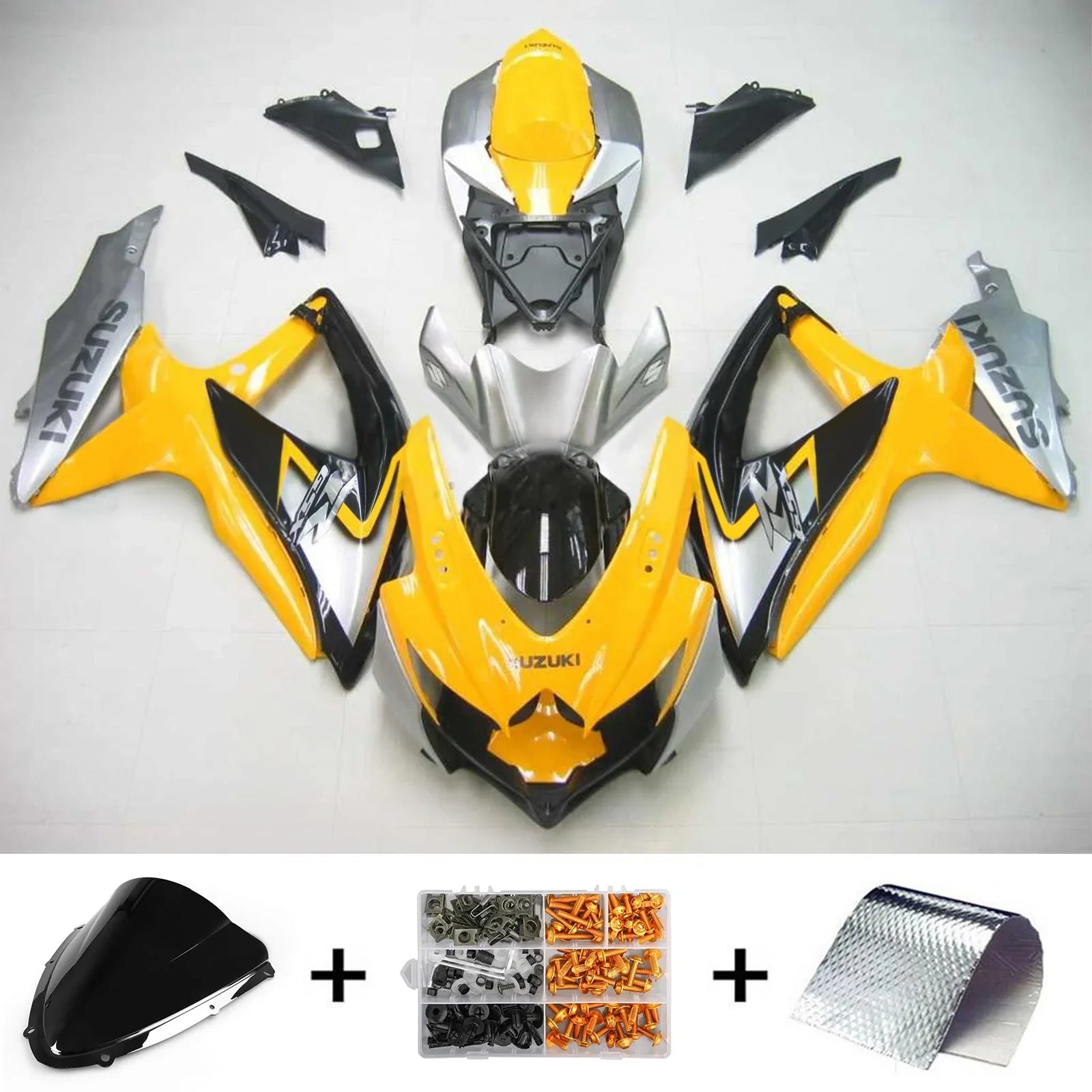 Amotopart Suzuki GSXR 600/750 2008-2010 Kit carenatura plastica ABS K8