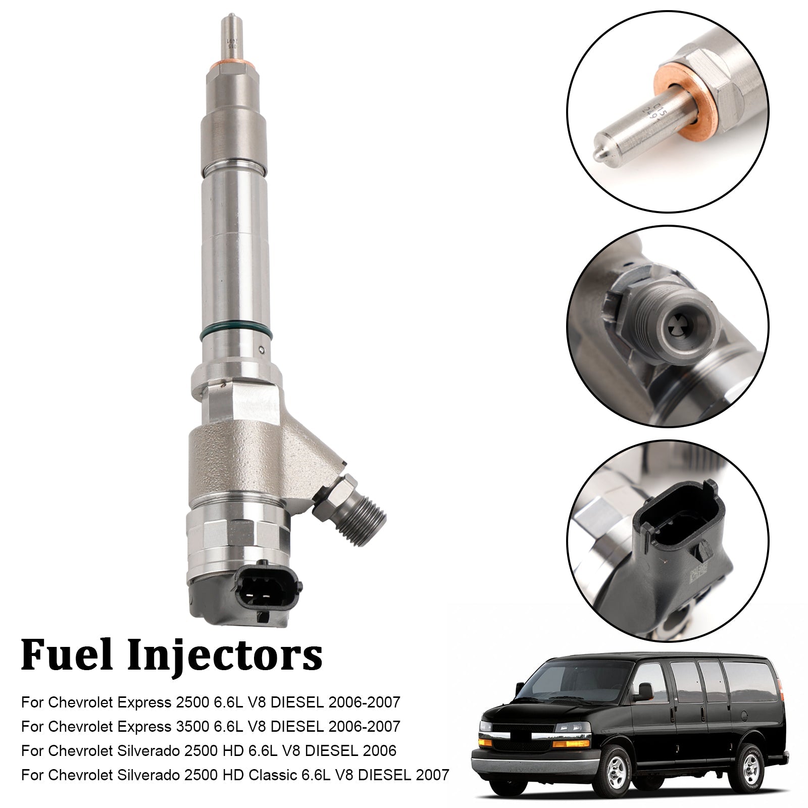 2006-2007 Chevrolet Express GMC Savana 2500 3500 6,6L V8 DIESEL 1 pièces injecteur de carburant 0445120042 0445120082