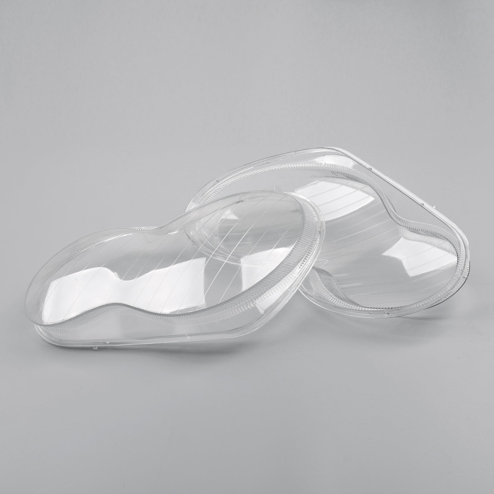 Couvercle en plastique de coque de lentille de phare gauche + droite pour 2001-2007 Benz W203 classe C générique