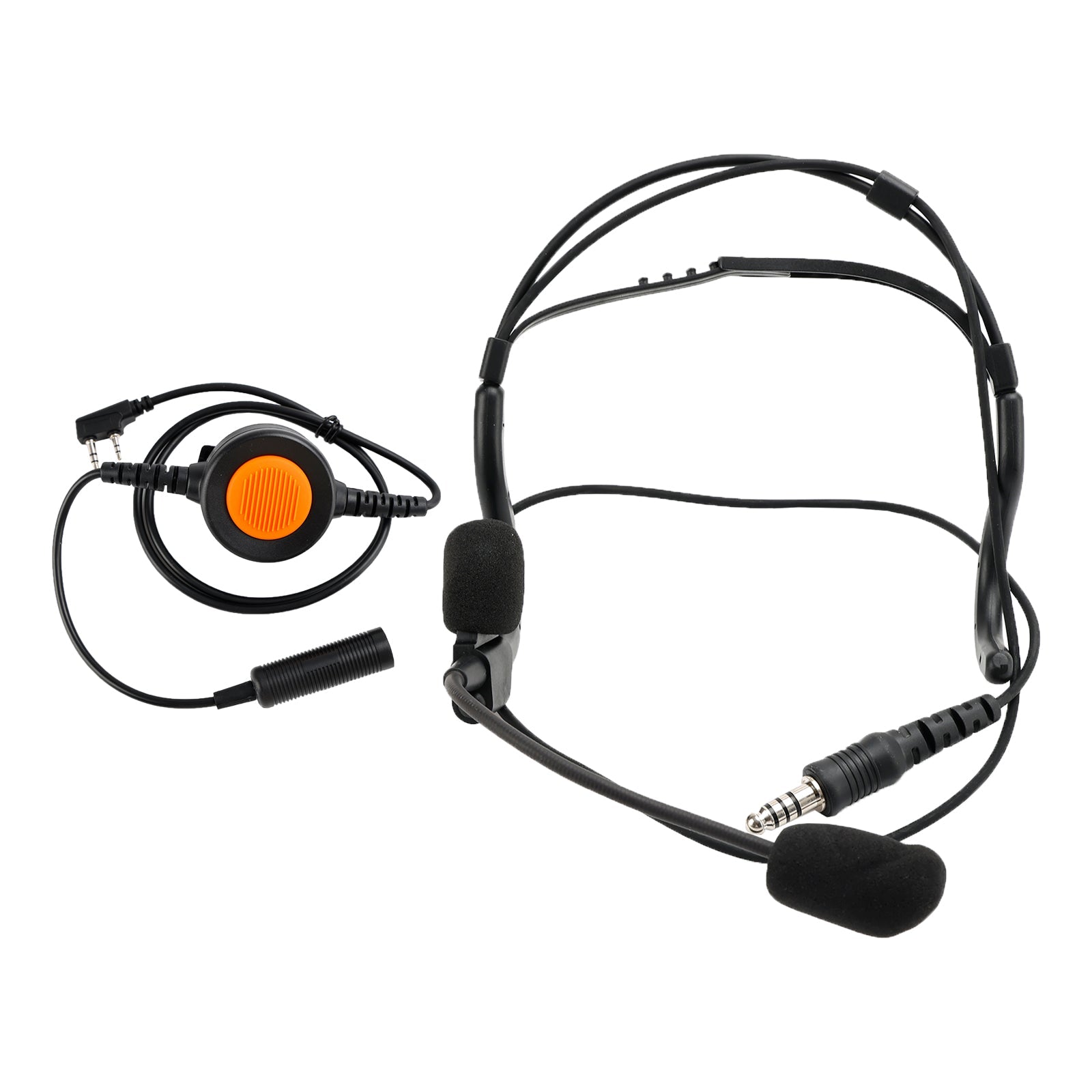 7.1-C8 tactische headset met grote grip aan de achterkant voor Kenwood TK-208 TK-220 TK-240