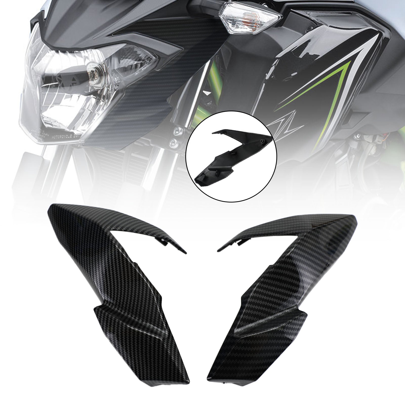 Pokrov žarometov na plošči žarometov pred ABS Side za Kawasaki Z650 2017-2019 generic