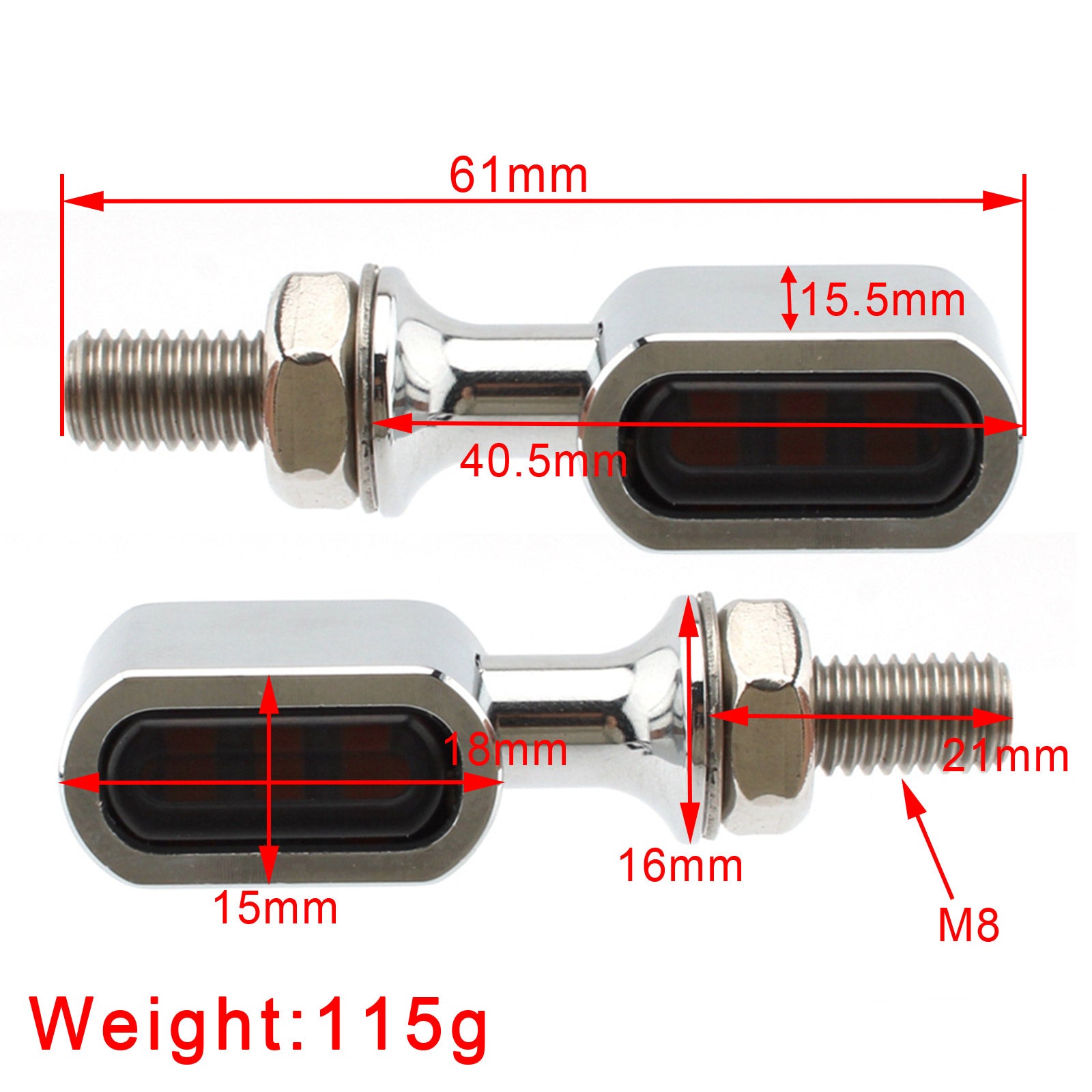 Mini indicatore di direzione posteriore a LED per Sportster Touring Dyna Softail