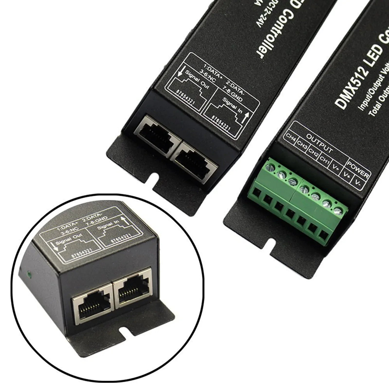 Contrôleur de décodeur LED RGB DMX512 DC12-24V 3x4A 12A Gradateur PWM numérique à 3 canaux