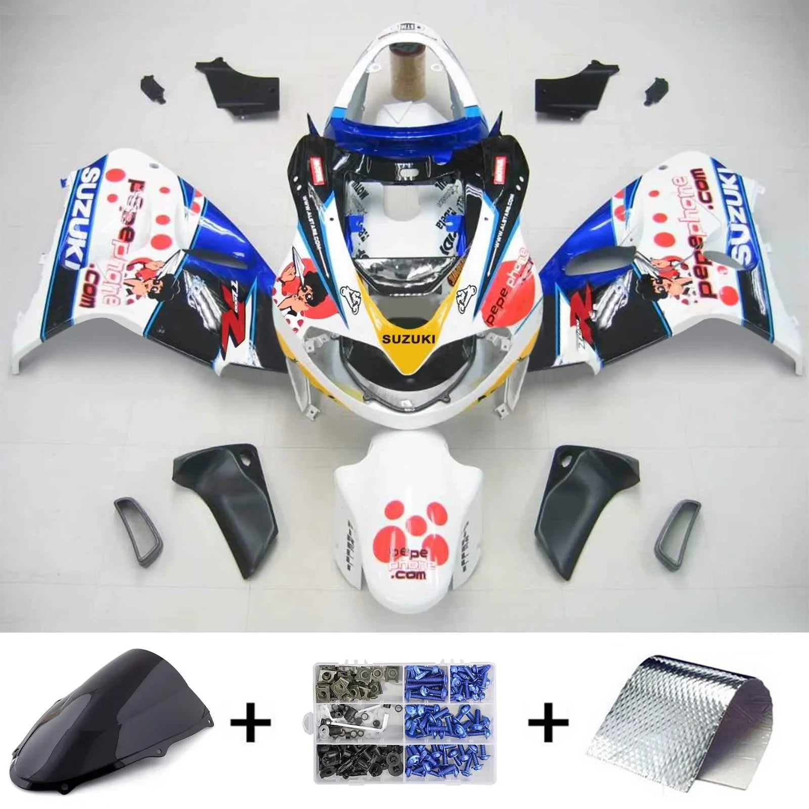 Amotopart Suzuki TL1000R 1998-2003 Kit carenatura carrozzeria in plastica ABS