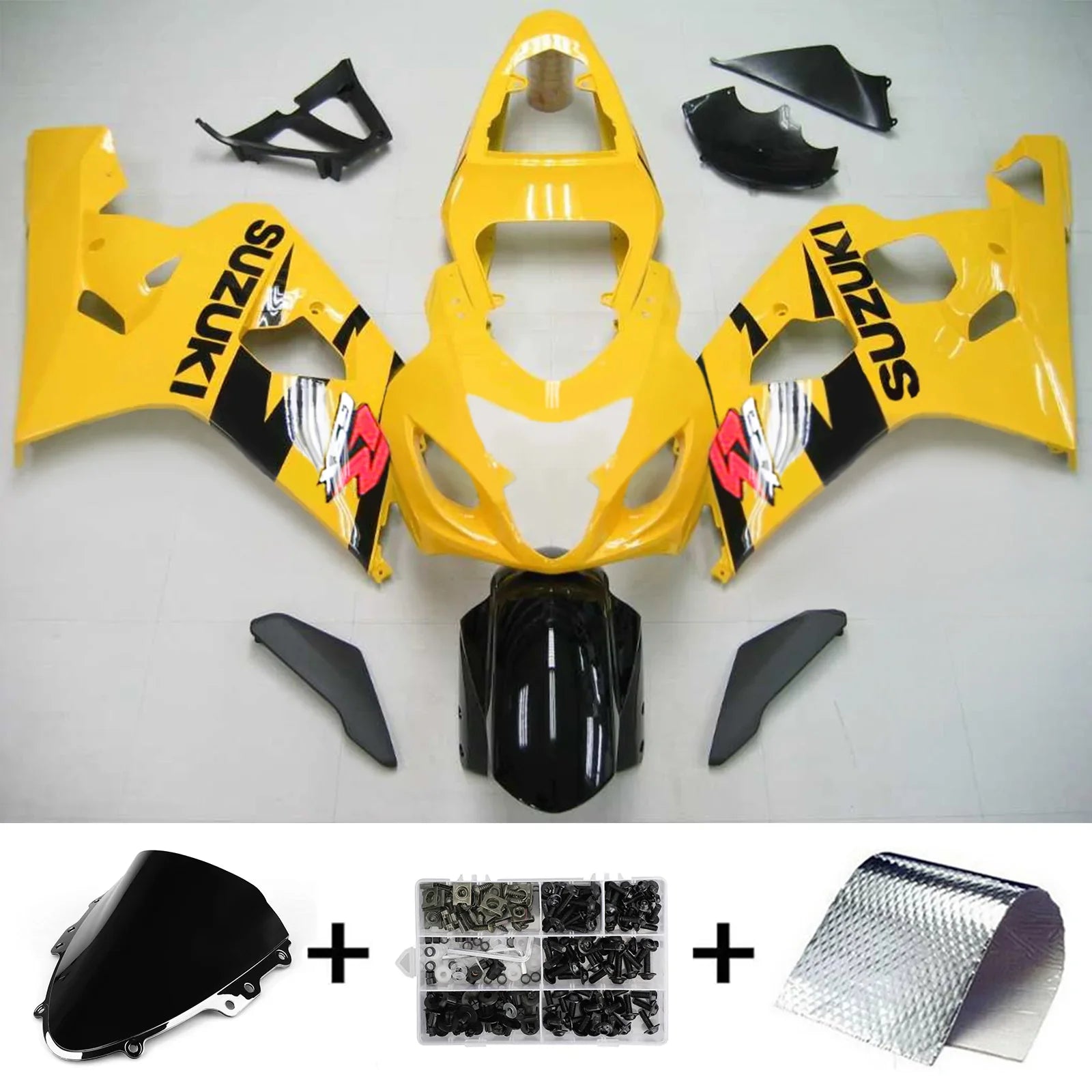 Amotopart Suzuki GSXR 600/750 2004-2005 Kit Carenatura Plastica ABS per Carrozzeria