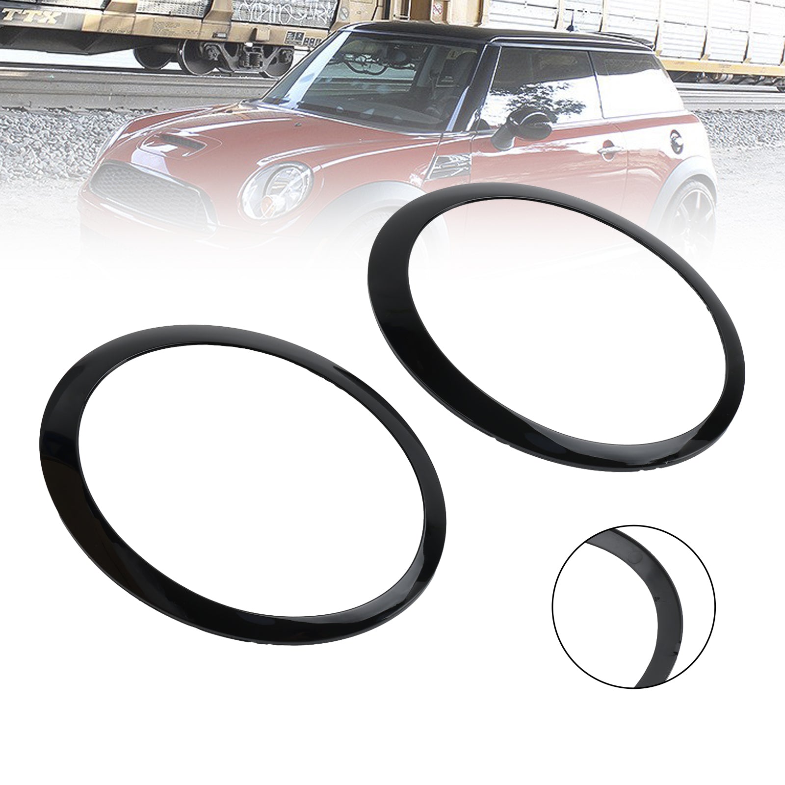 Mini Cooper One R50 R52 R53 2001-2006 2 Anillos embellecedores para faros