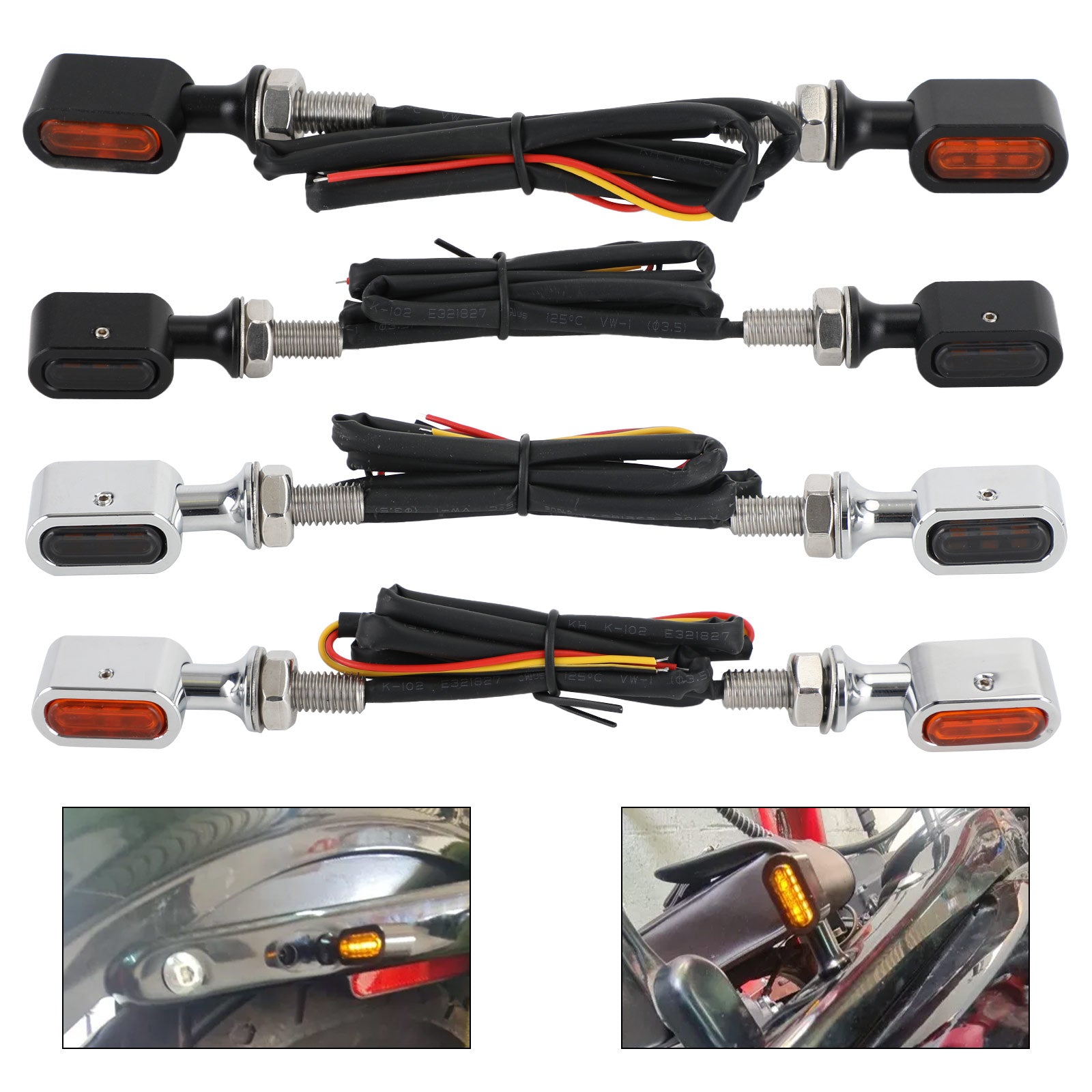 Mini indicatore di direzione posteriore a LED per Sportster Touring Dyna Softail