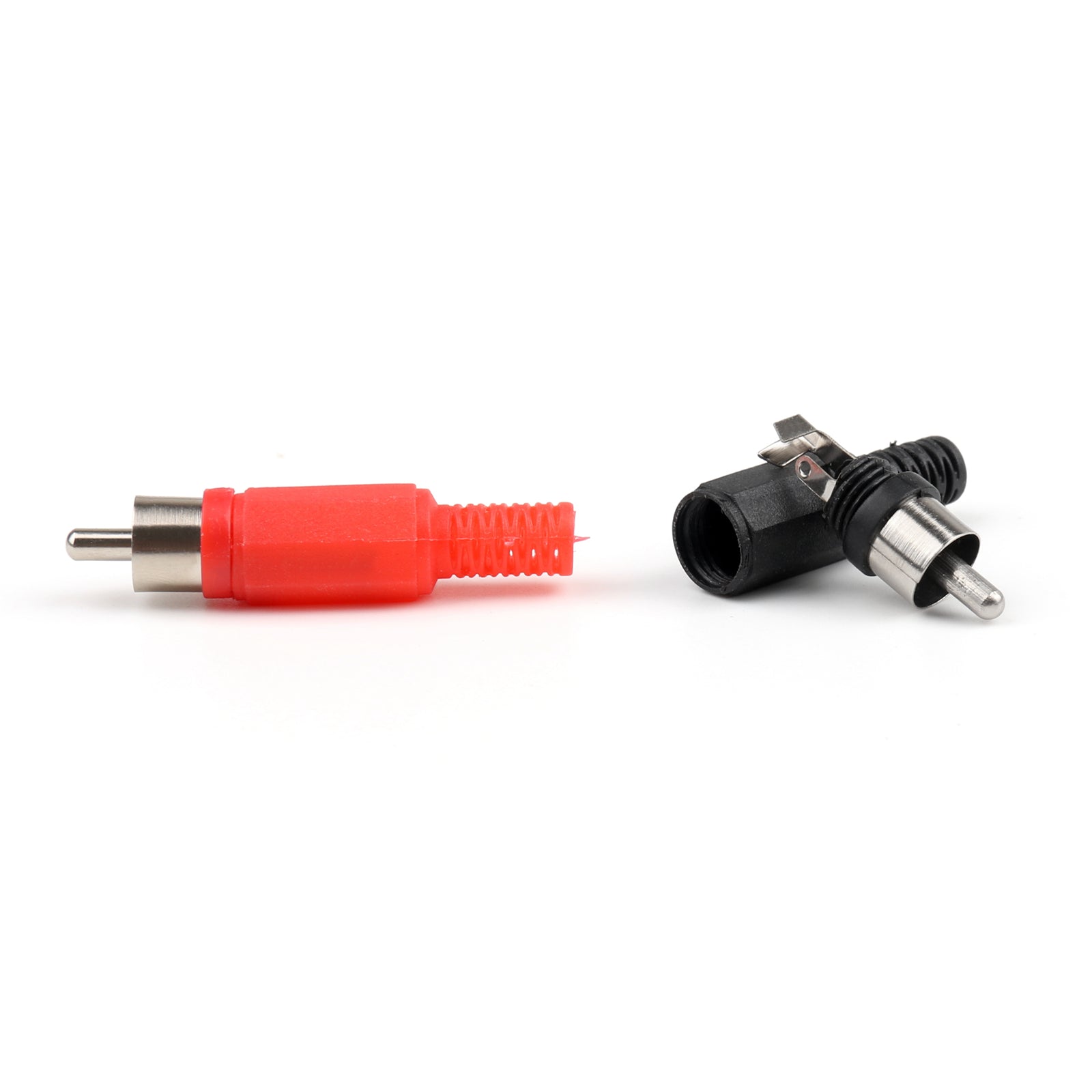 20 conectores de cable de audio tipo soldadura con enchufe RCA rojo y negro