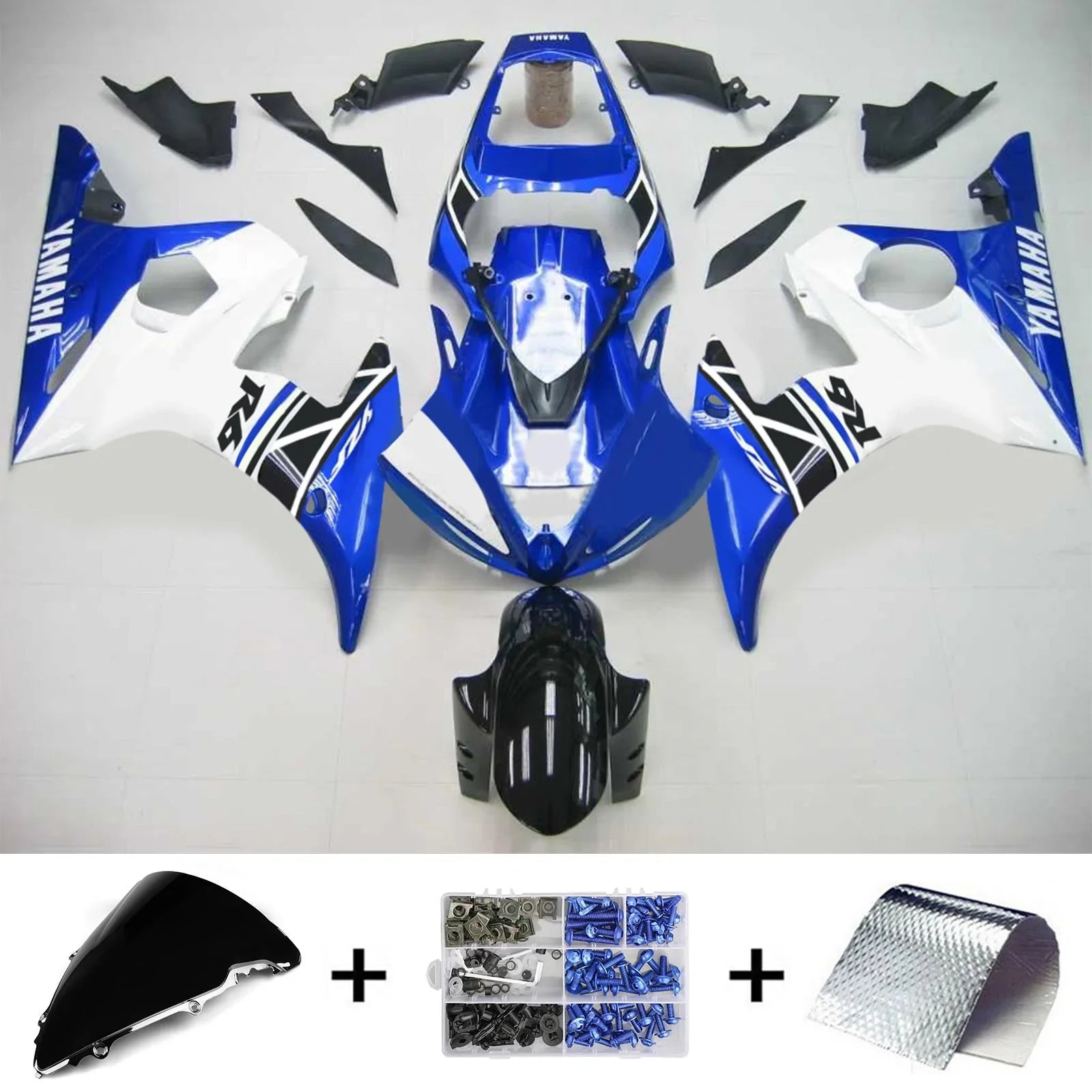 Kit Carenado Amotopart para Yamaha YZF 600 R6 2005 Genérico