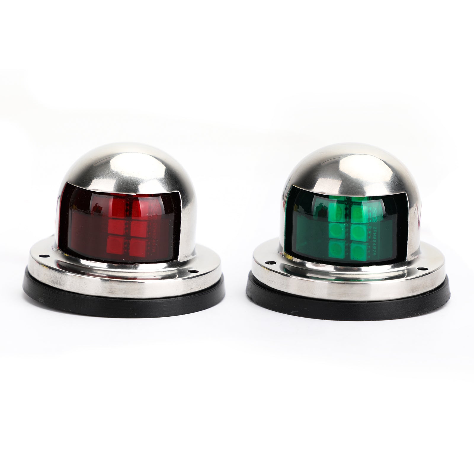 2x Red Green Marine Bow Boat 12V Yacht Pontoon Bright Signal Lights étanche