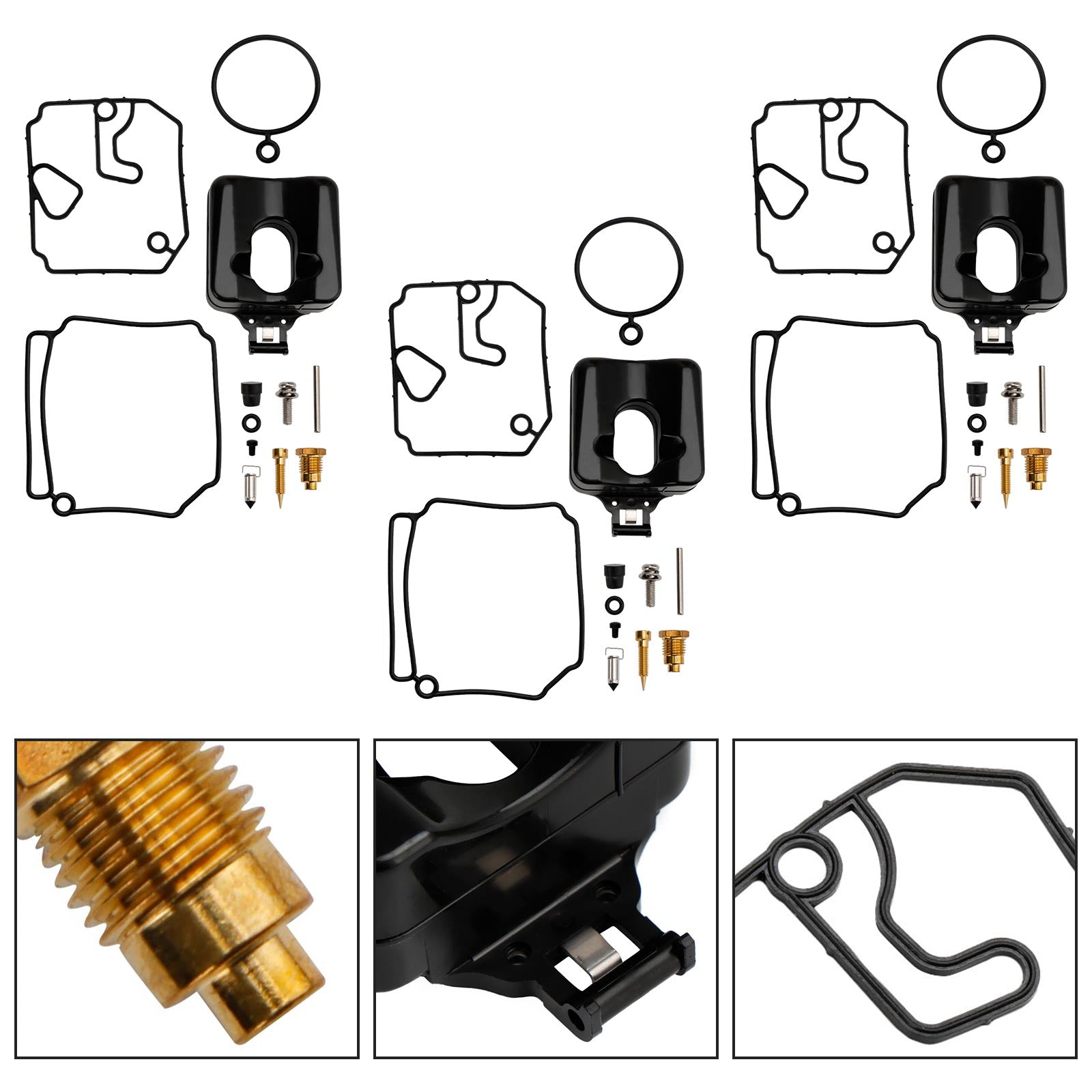 Kit de reconstruction de carburateur 3X adapté au moteur hors-bord Yamaha 2 temps 40HP 50HP