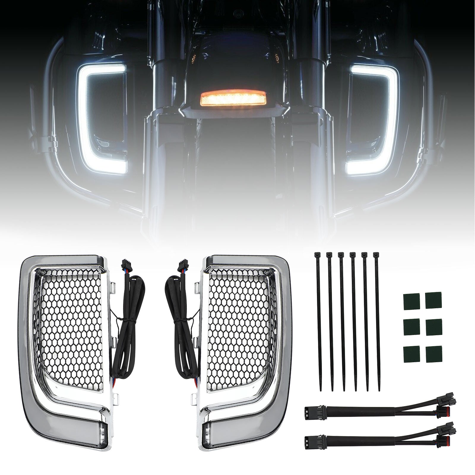 Tracer LED carenatura inferiore griglie inferiori luci per Electra FLH/T Road Glide generico