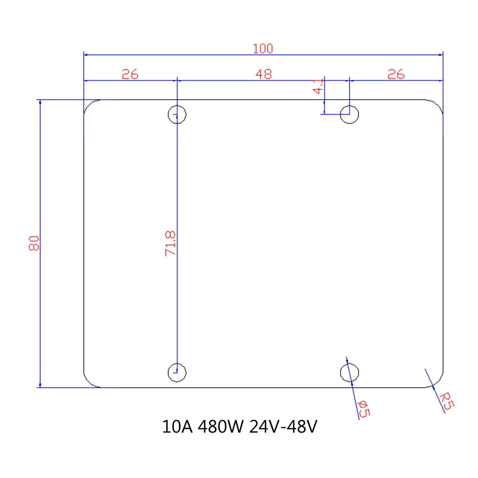 10A 480W Étanche DC/DC Convertisseur Régulateur D'alimentation 24V Intensifier Jusqu'à 48V