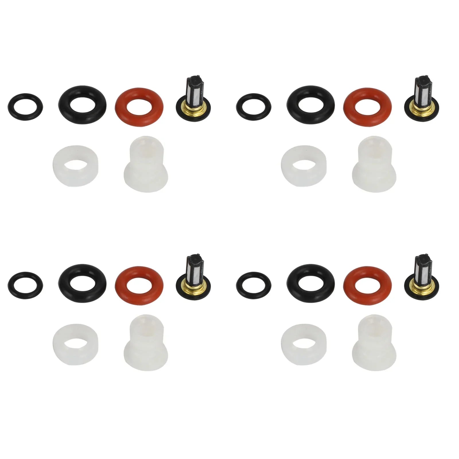 4 pezzi kit di riparazione iniettore filtro O-ring per Acura RSX TSX Honda Civic generico