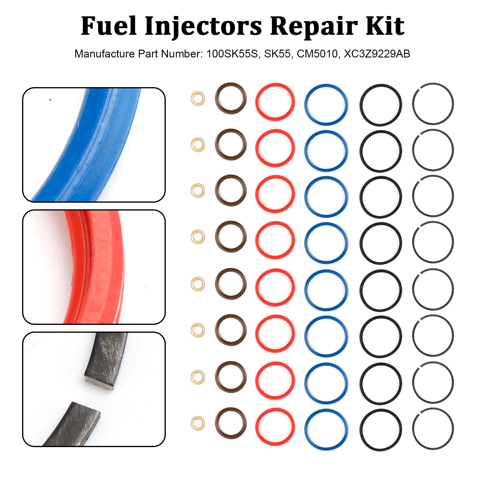 Kit de réparation d&#39;injecteur de carburant, 8 pièces, XC3Z9229AB, adapté à Ford 7,3 l, course électrique CM5010