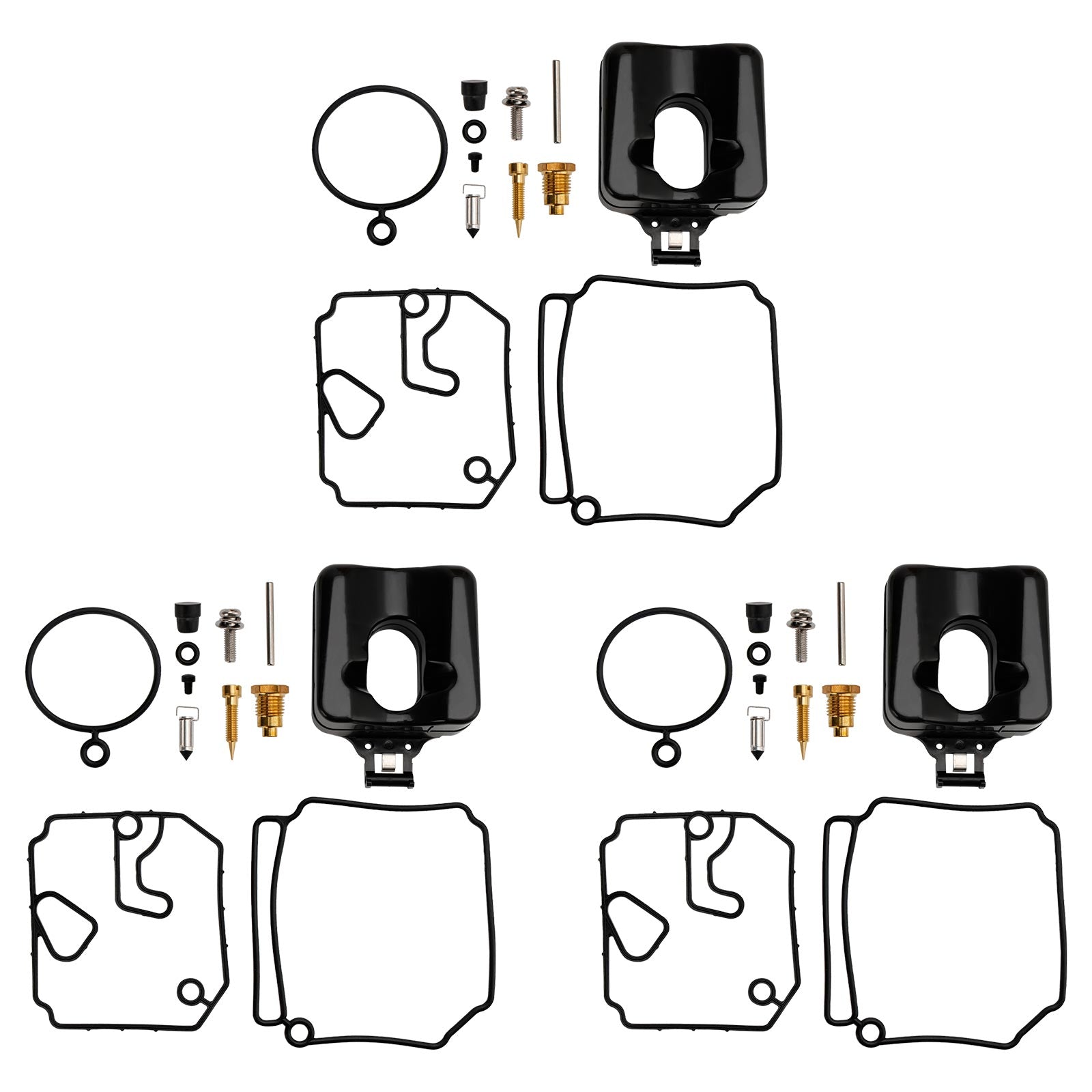 Kit de reconstrucción de carburador 3X apto para motor fueraborda Yamaha de 2 tiempos 40HP 50HP