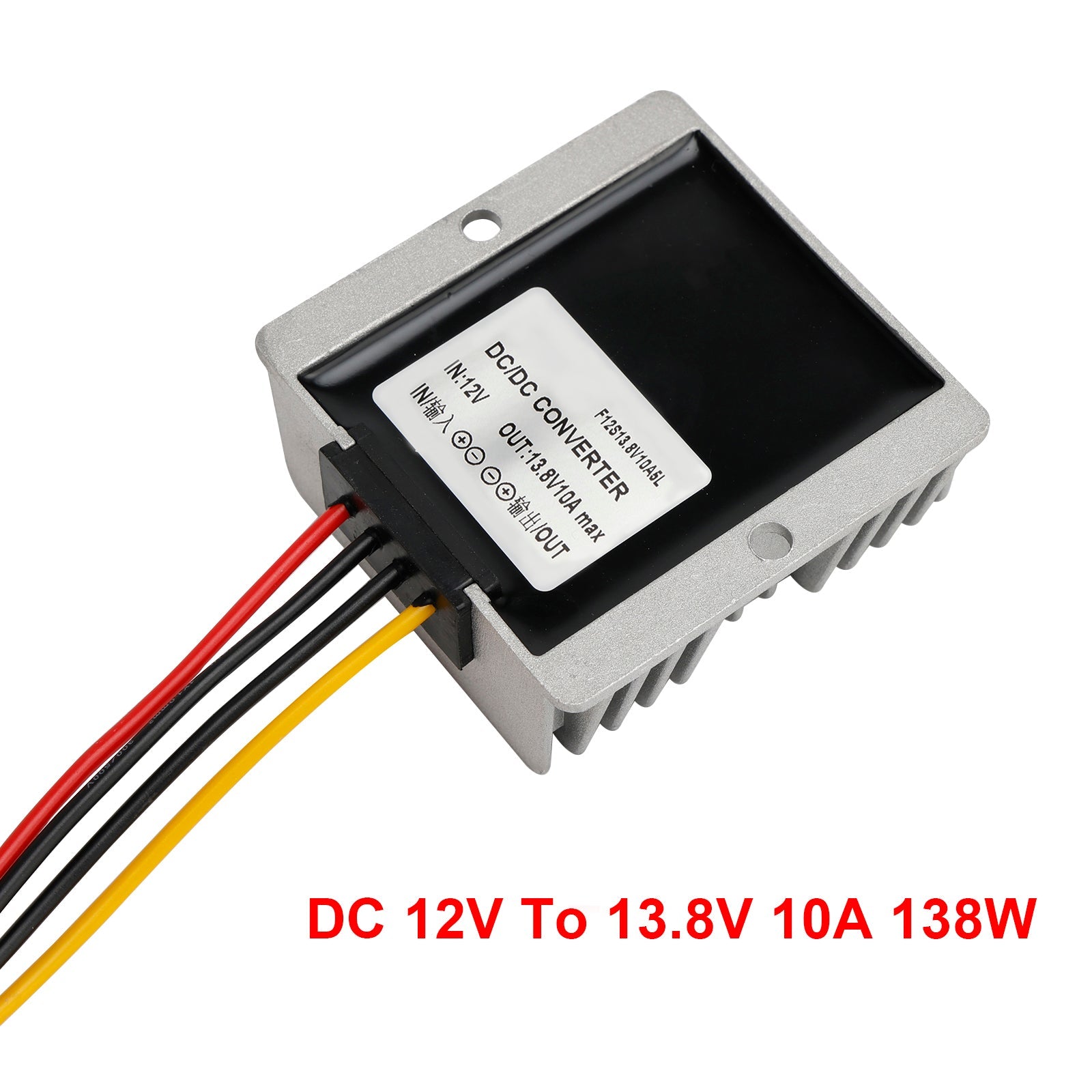 DC-DC 12V-13.8V 10A 138W Regulador convertidor de fuente de alimentación elevador a prueba de agua