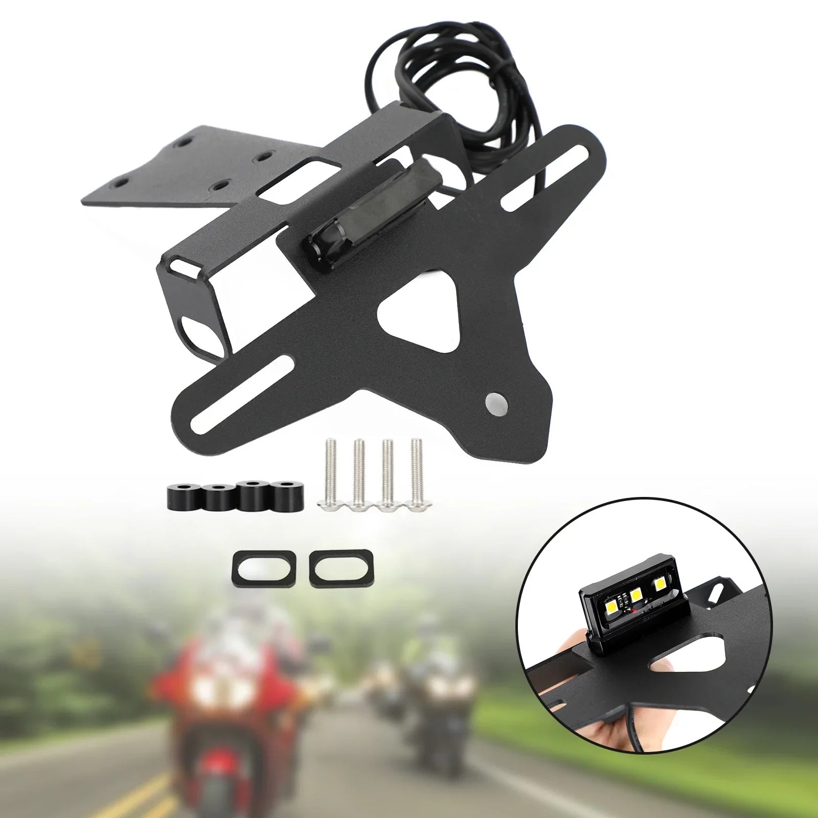 Support de cadre de support de plaque d'immatriculation de moto adapté pour HONDA CBR500R 2019-2021 générique