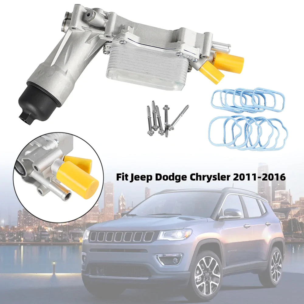 2011-2016 Dodge Challenger Grand Caravan Ram Promaster boîtier en aluminium ensemble de filtre à huile 926-876 5184304AE 68105583AF 5184294AE
