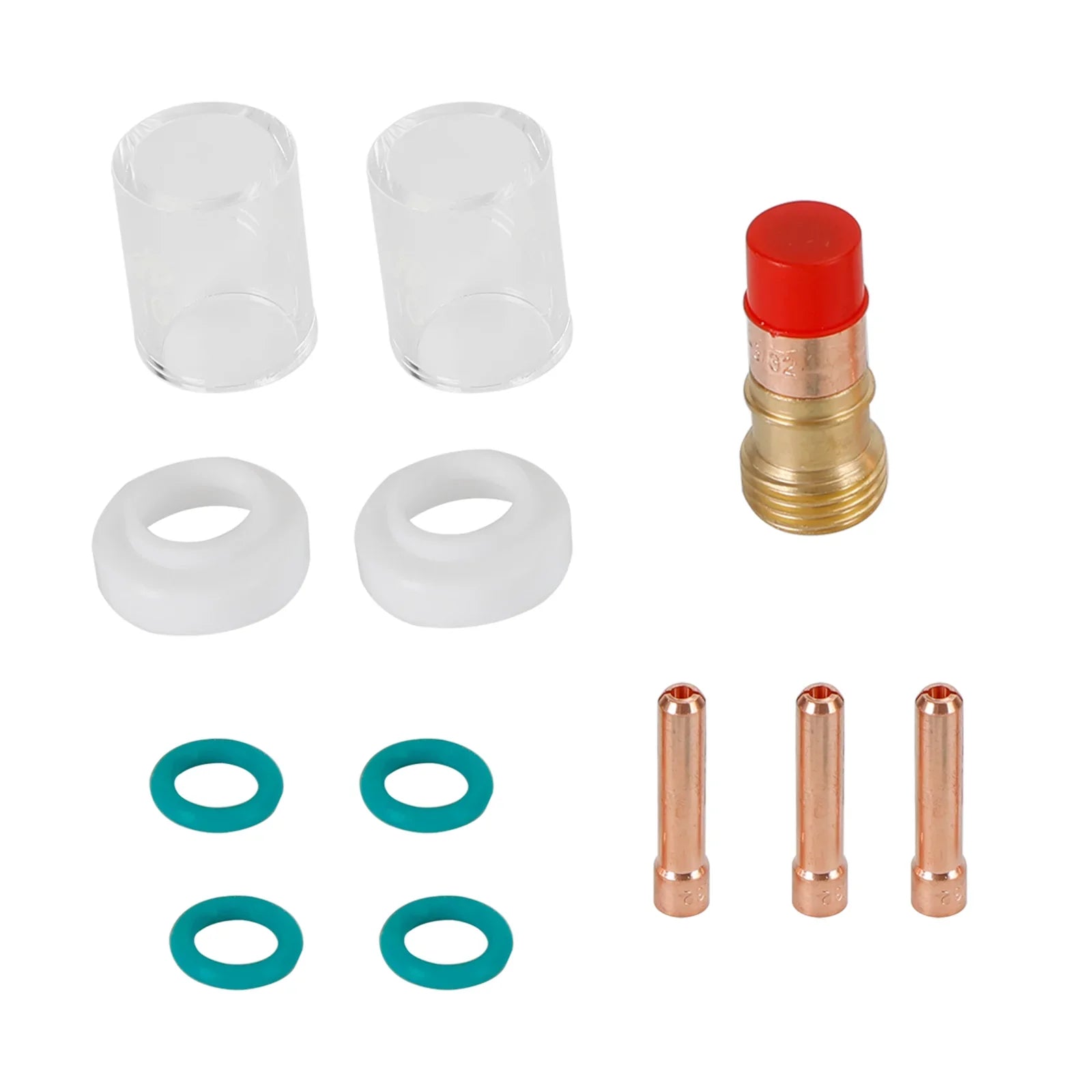 Kit d'accessoires de torche de soudage Tig en verre Pyrex 12 pièces pour Wp-17/18/26