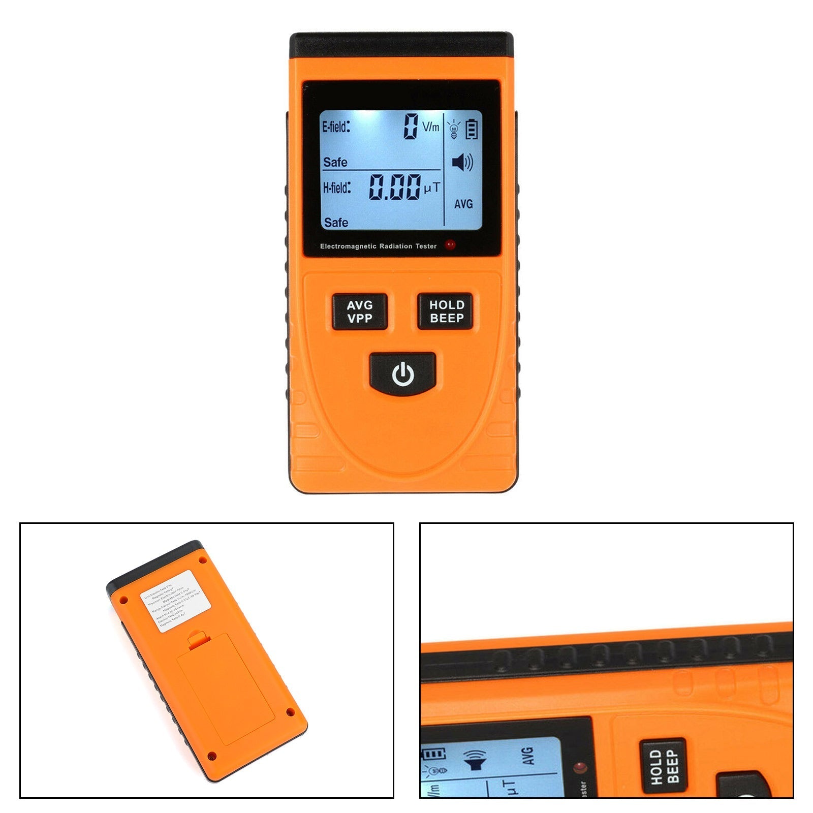 Pantalla LCD digital Detector de radiación de campo electromagnético Medidor EMF Probador de dosímetro