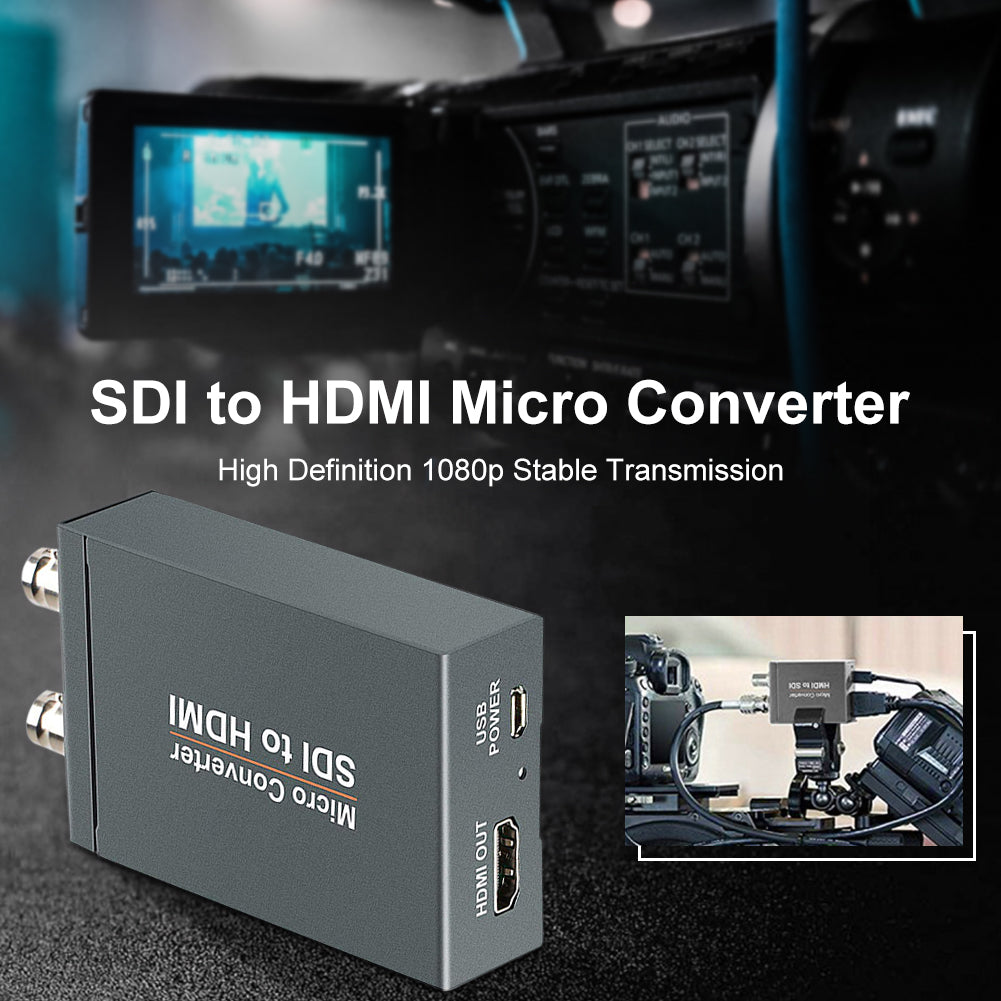 Mini convertisseur vidéo HD SDI vers HDMI + détection de format audio SDI 1 vers 2