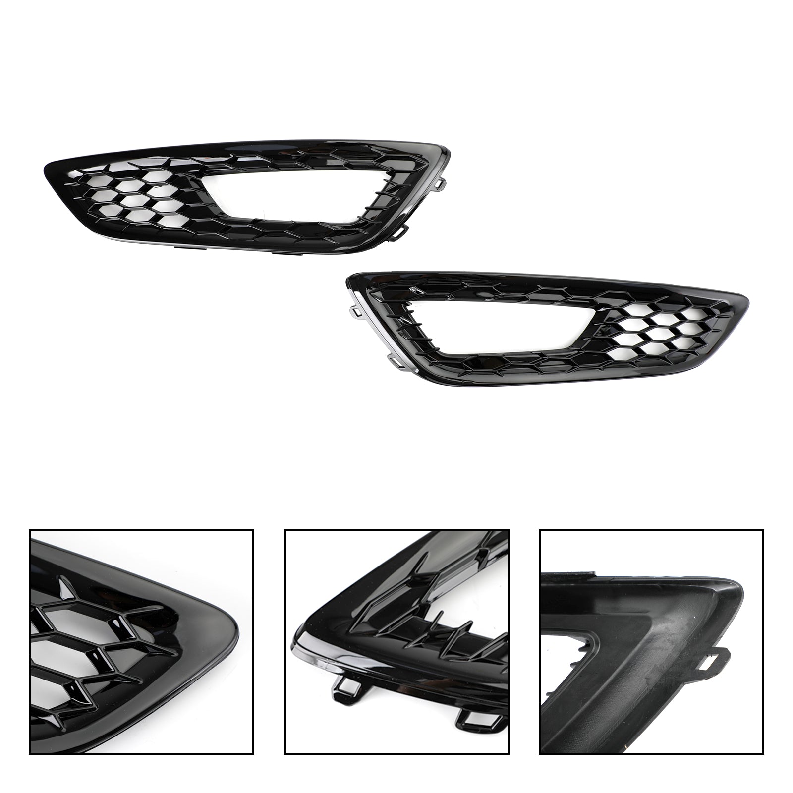 Ford Focus 2015-2017 paire de pare-chocs avant antibrouillard couvercle de lampe lunette grille