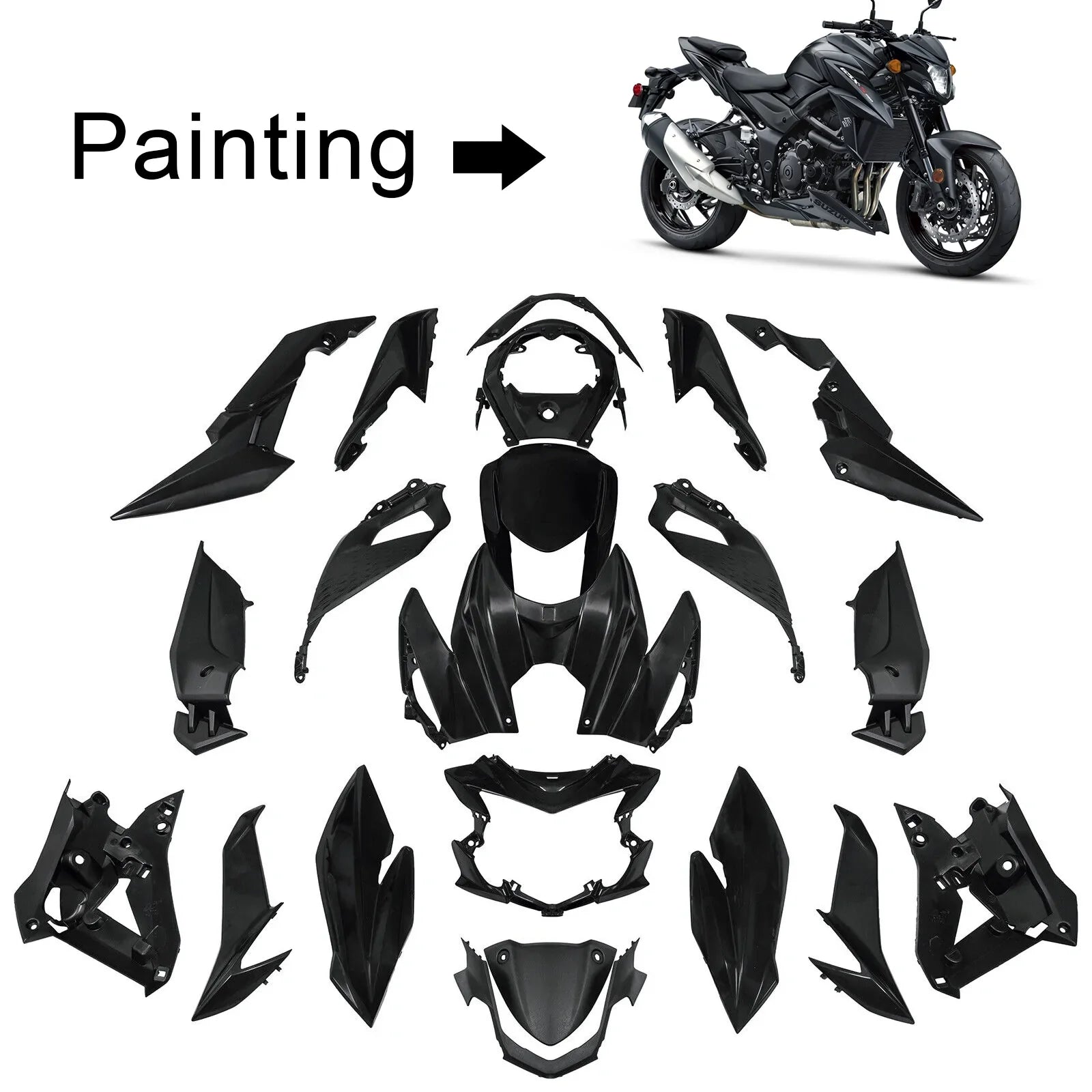 Amotopart Suzuki GSX-S 750 2017-2021 Kit Carenado Plastico ABS Carenado