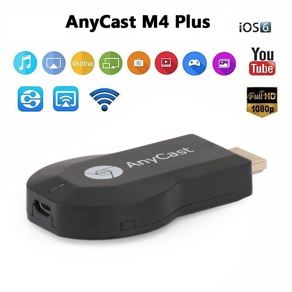 Receptor de pantalla Dongle Streamer Anycast 4K M4+ Air Play HDMI TV Stick WIFI