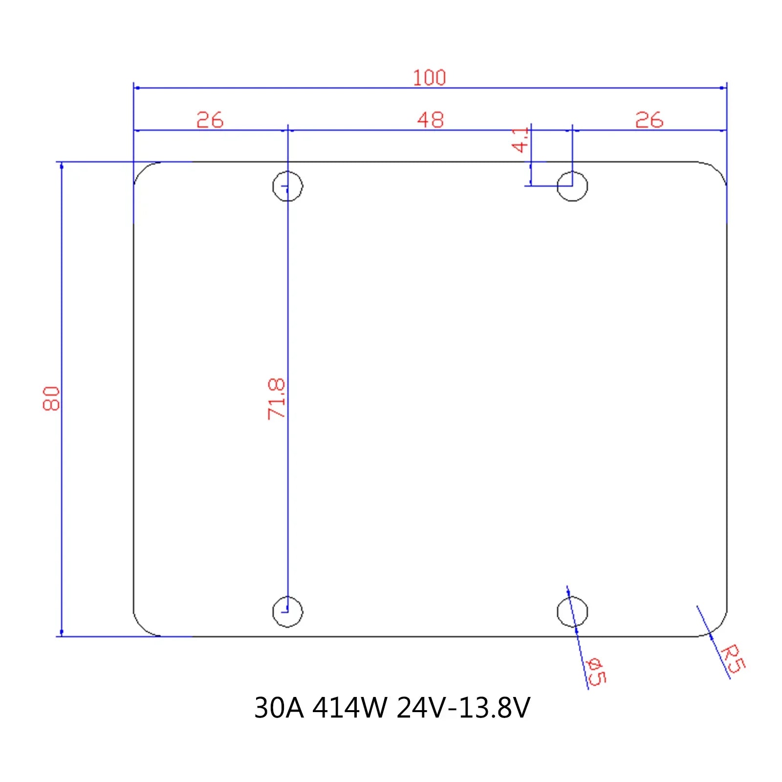 Étanche 24V à 13.8V 30A 414W Régulateur de convertisseur de puissance DC/DC abaisseur