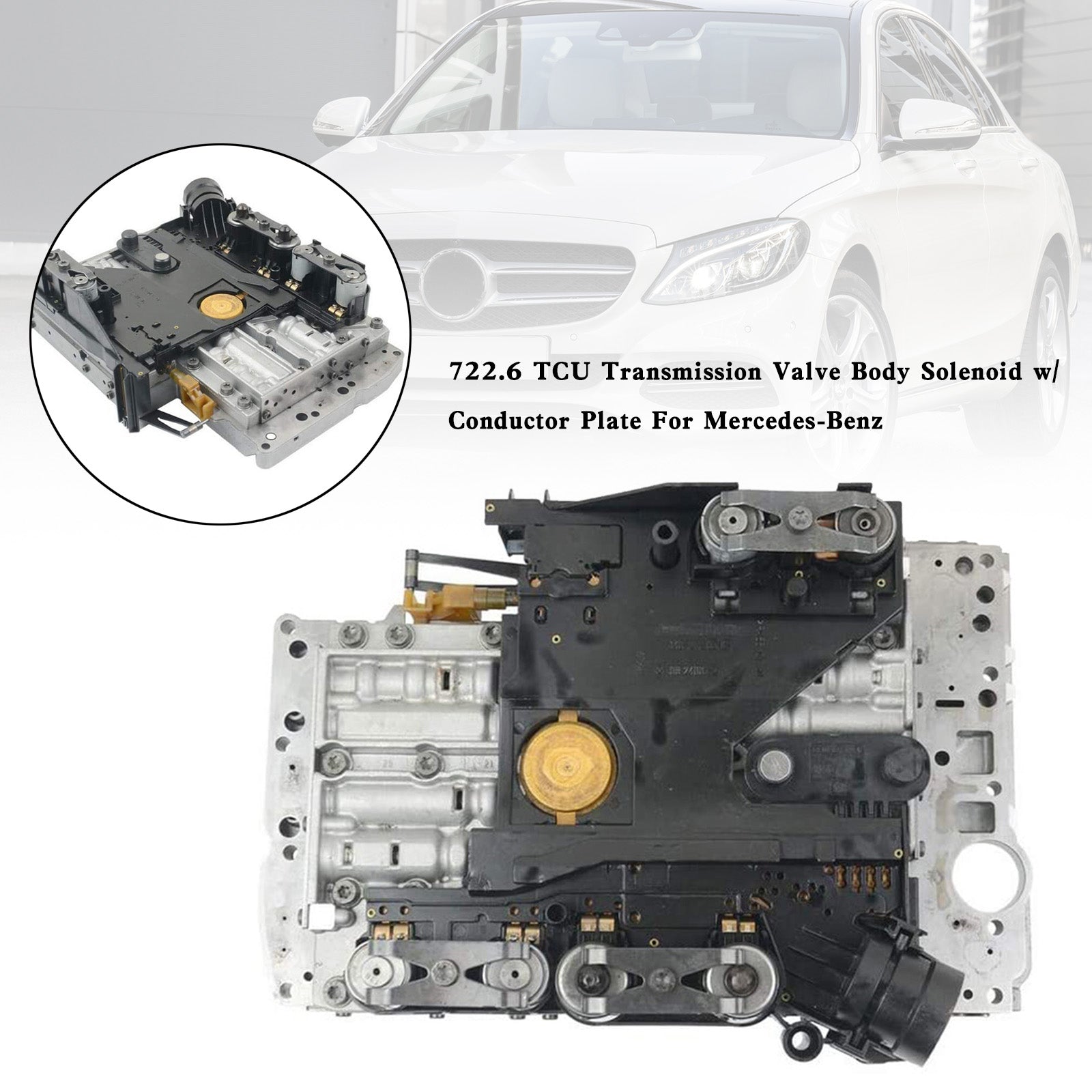 2001-2005 Mercedes-Benz C240 C320 722.6 TCU Solénoïde de corps de vanne de transmission avec plaque conductrice