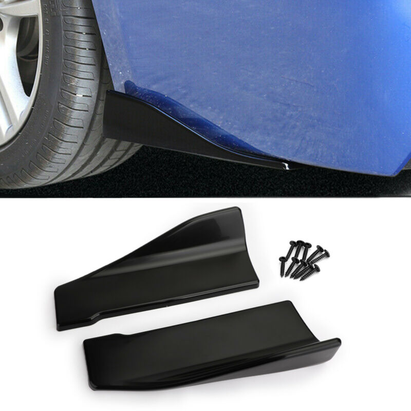 2pcs 35cm Jupe Spoiler Arrière Lip Extension Rocker Splitters Winglet Wings Noir Générique