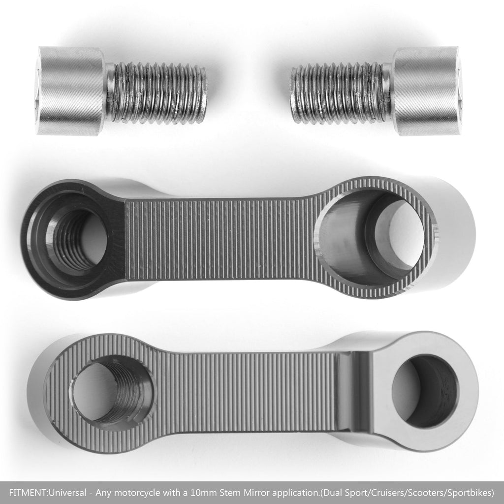 Paar 10-mm-Aluminium-Motorradspiegelverlängerungen für Honda