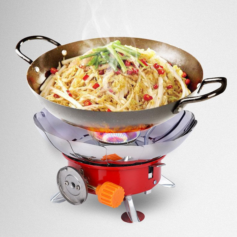 Mini Brûleur À Gaz Pliant Cuisinière Extérieure Cuisinière Au Butane Camping Coupe-Vent