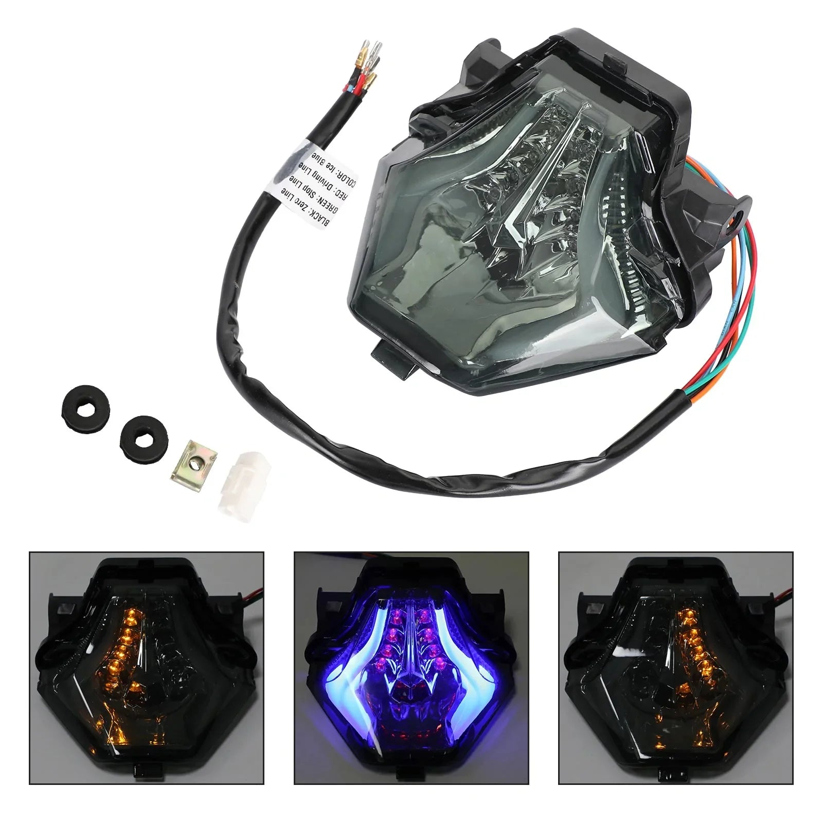 Geïntegreerde achterlichtindicatoren voor Yamaha YZF R25/R3 MT 03/07/25 FZ 07 generiek