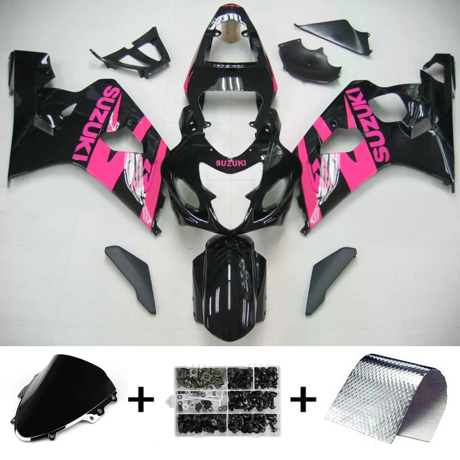 Amotopart Suzuki GSXR 600/750 2004-2005 Kit Carénage Carrosserie Plastique ABS