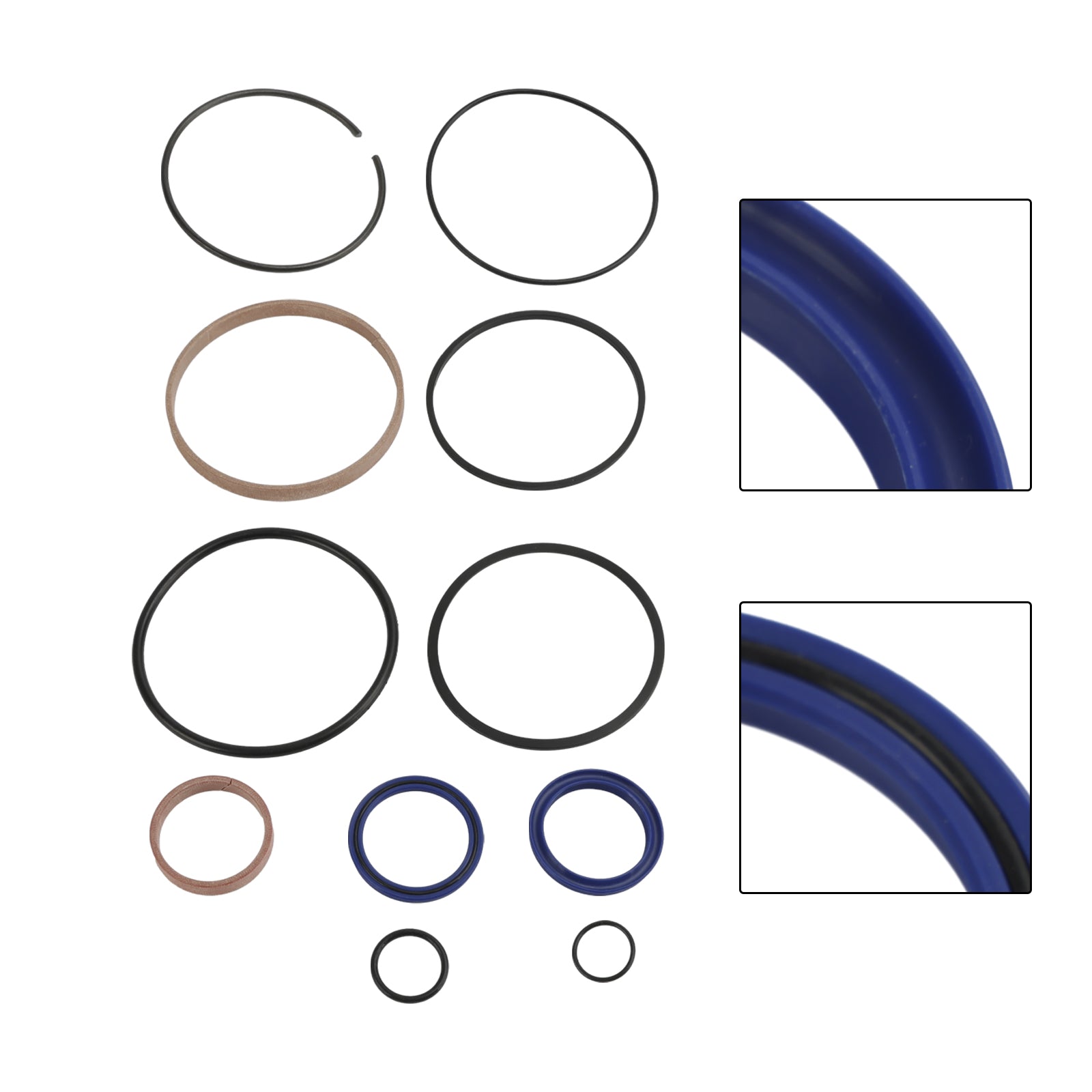 Kit de juntas de reconstrucción de divisor de troncos hidráulico para cilindro de varilla de 4,0" x 1,75"