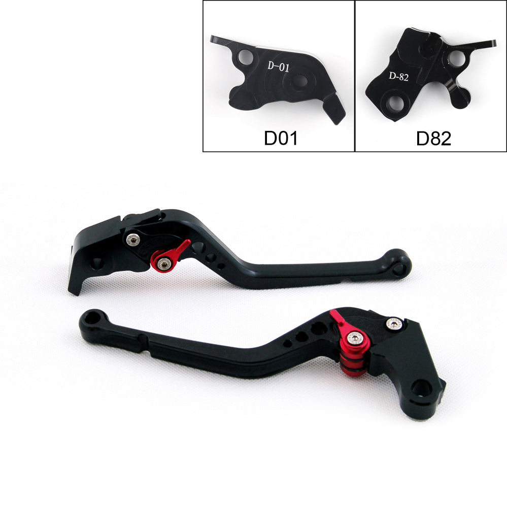 Leviers d'embrayage de frein longs pour Ducati HYPERMOTARD 821 SP 2013-2015 Noir Générique