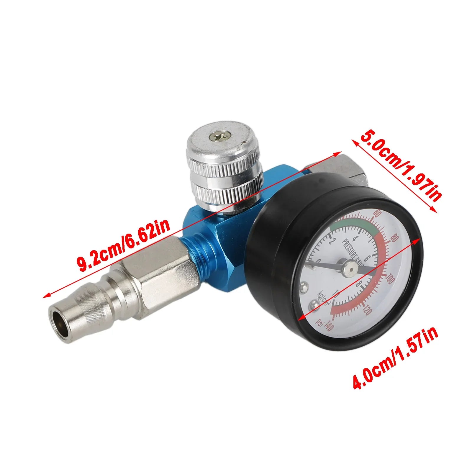 Outil de valve de régulateur d'air bleu Mini 1/4 "jauge de pressostat pour pistolet à peinture