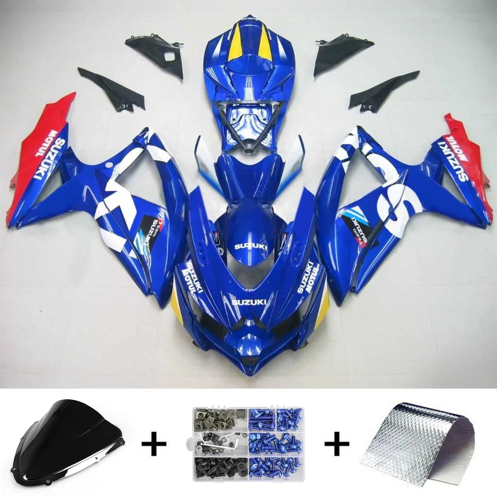 Amotopart Suzuki GSXR 600/750 2008-2010 Kit carenatura plastica ABS K8