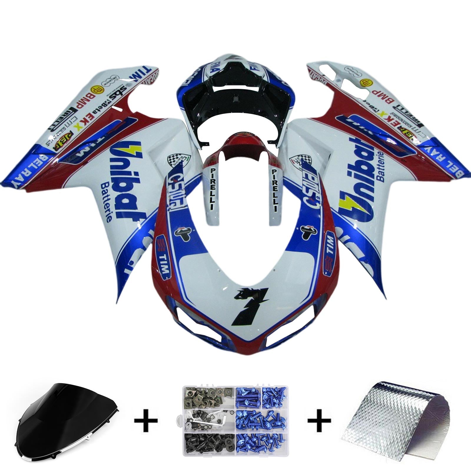 Kit carena carrozzeria ABS Ducati 1098 1198 848 2007-2011