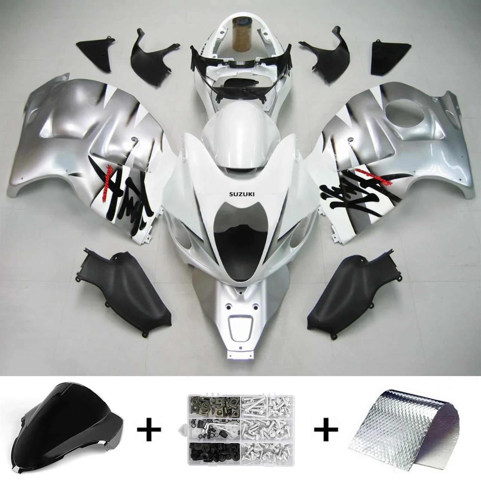 Amotopart Suzuki Hayabusa GSXR1300 1999-2007 Kit de carenado de carrocería de plástico ABS