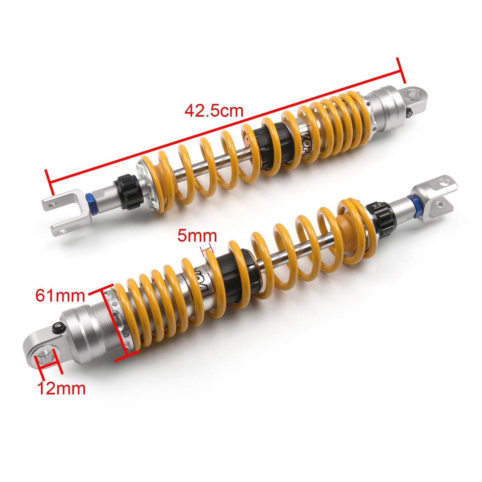 suspensión de los amortiguadores de aire de la parte posterior de la motocicleta de 425m m para Honda Silver Wing 600 genérico