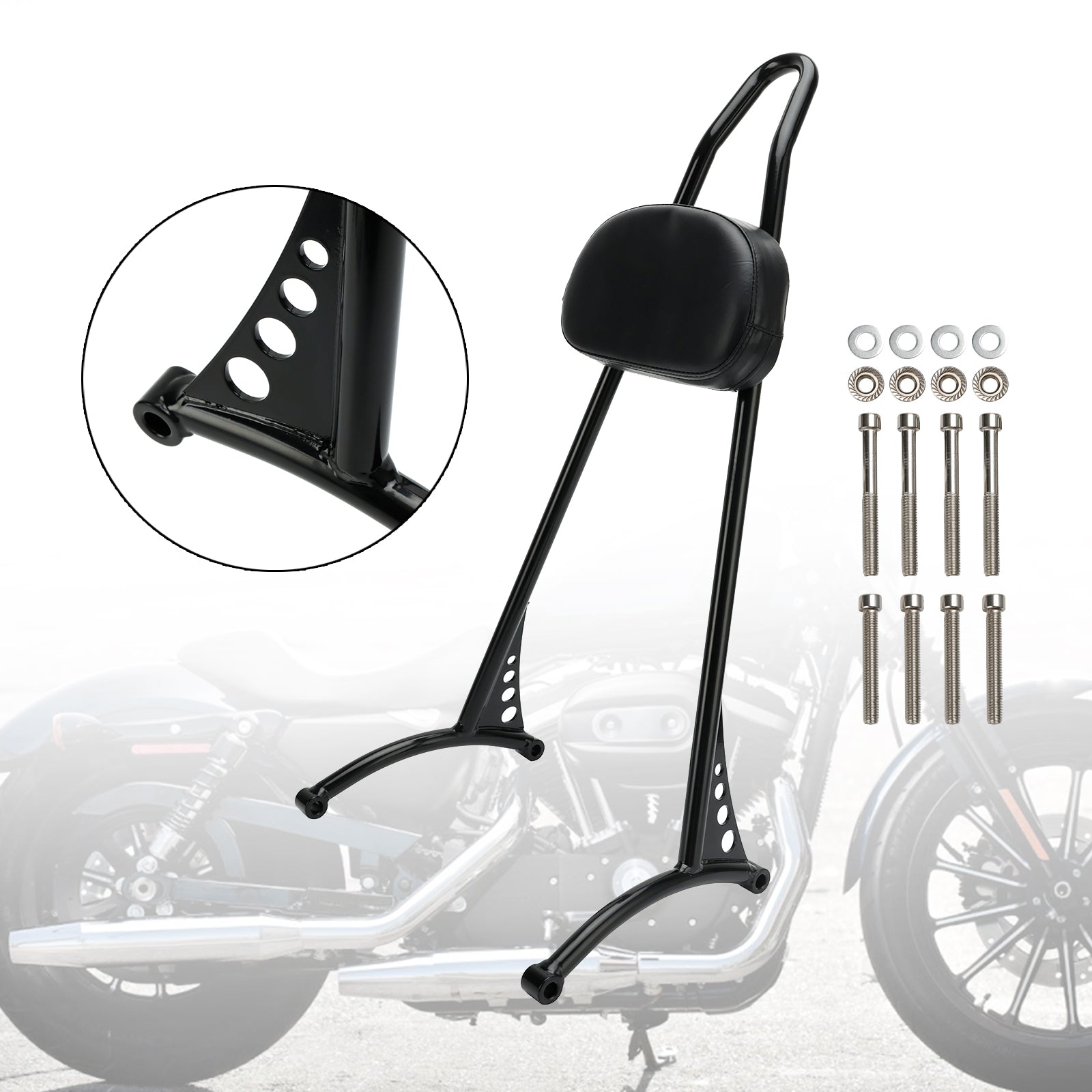 Sissy Passagier Bar-bestand voor Sportster Iron 883 1200 XL 48 72 2004-plus laat