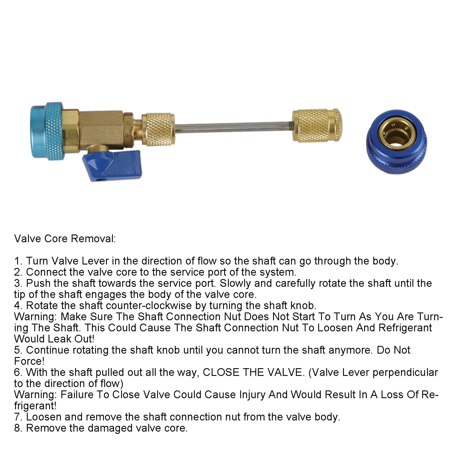 Ensemble d'outils de démontage et d'installation de noyau de valve automobile AC R134A R1234YF