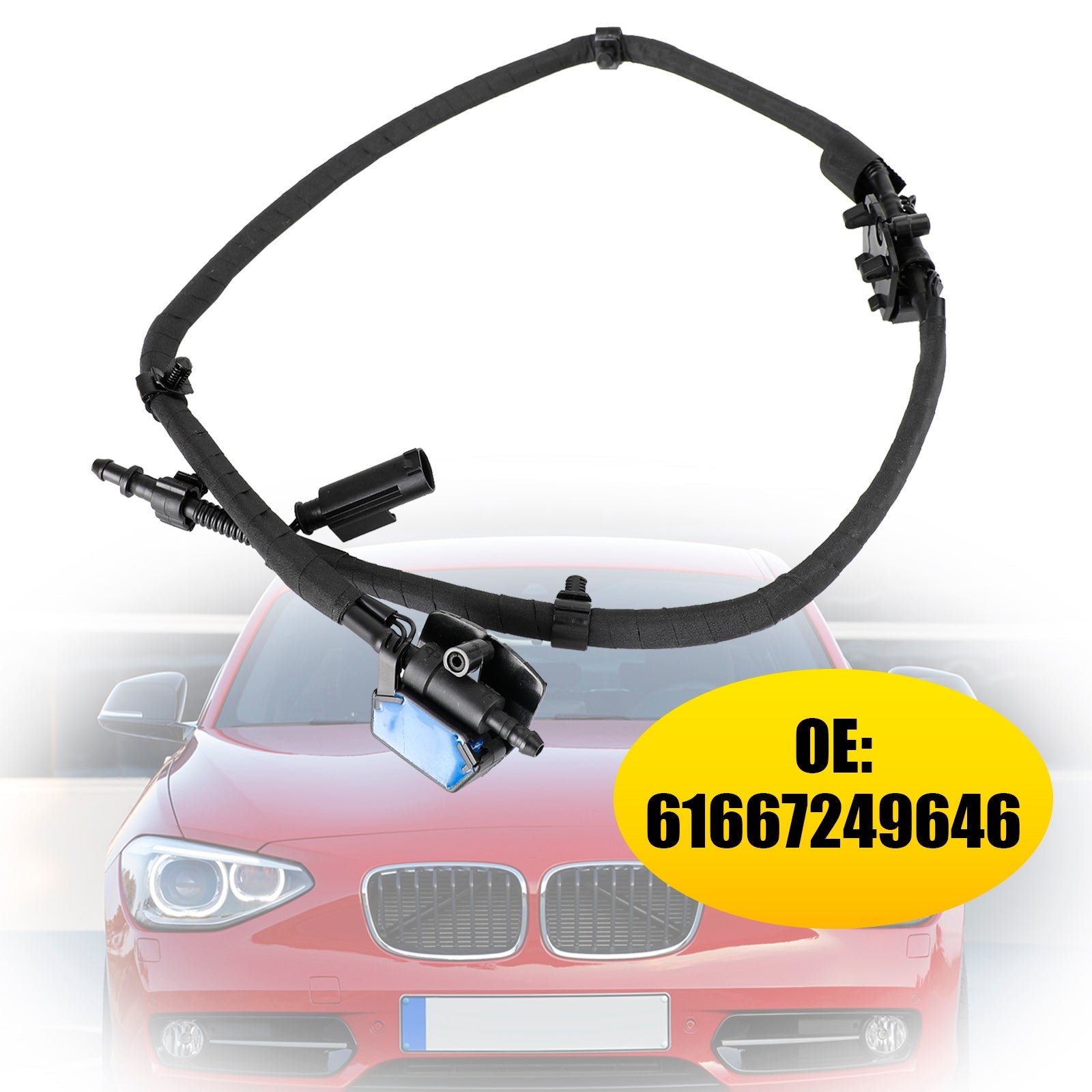 BMW Série 1 2 F20 F21 F22 Chaîne de gicleur de lave-glace 61667249646