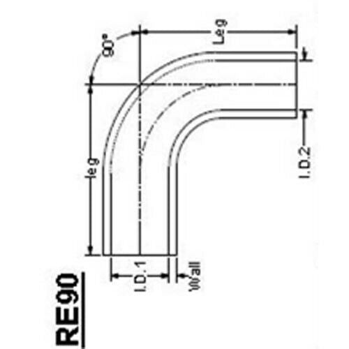 Gomito 90 gradi 51mm 57mm Tubo flessibile in silicone Accoppiatore Intercooler Turbo Aspirazione 