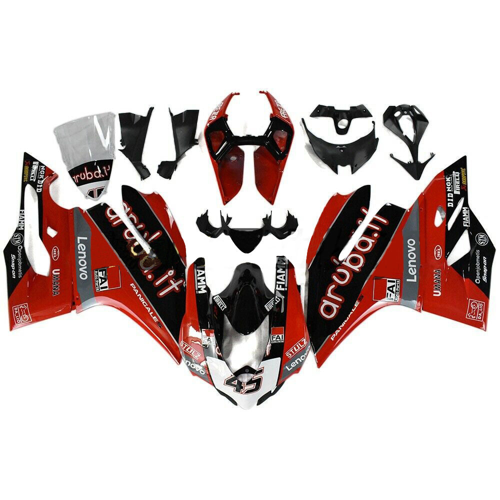 Amotopart Carénage Kit Carrosserie ABS pour Ducati 1199 899 2012-2015 Générique