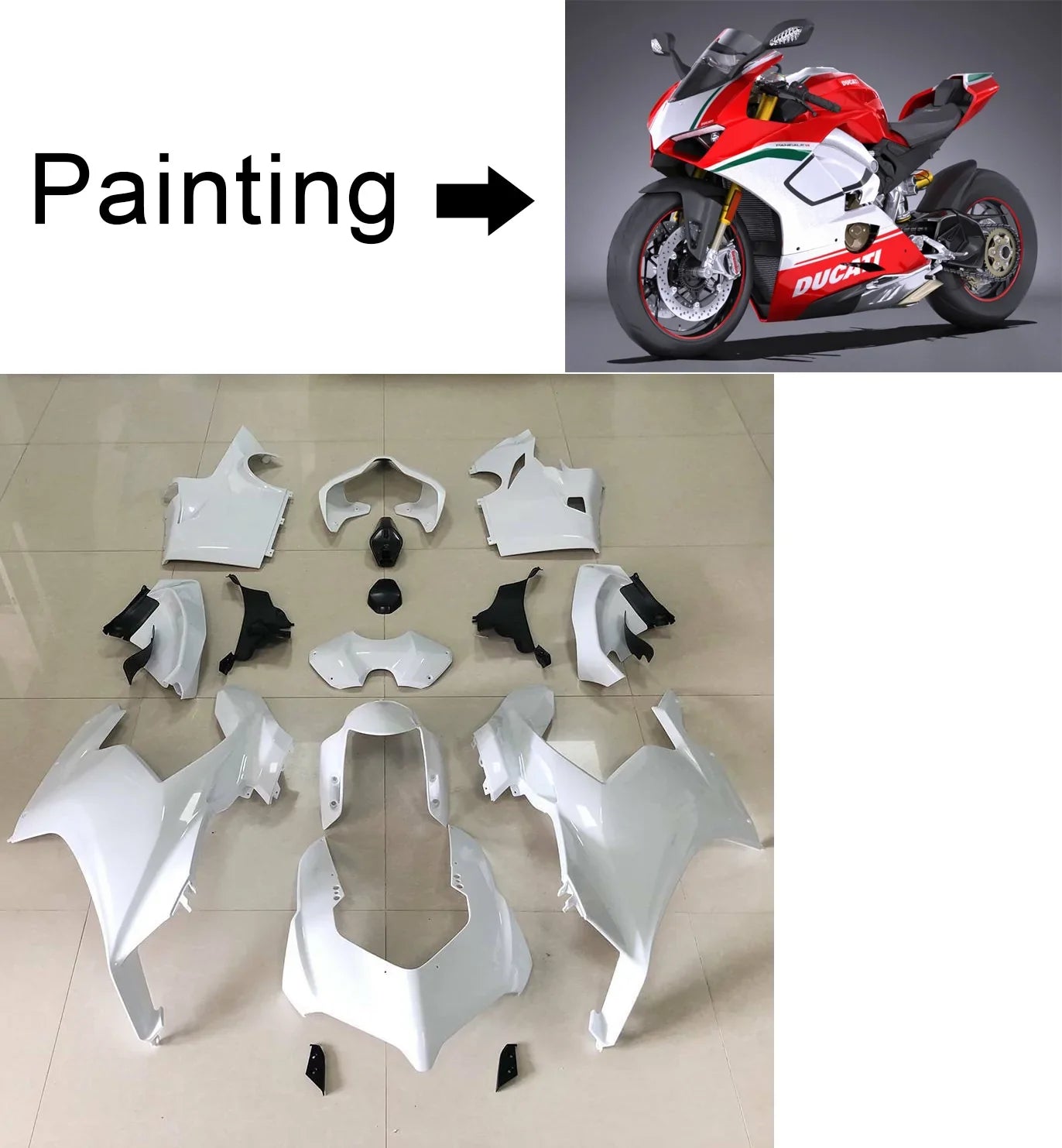 Amotopart Ducati Panigale V4 V4S V4SP 2018-2019 Kit de carénage Carrosserie